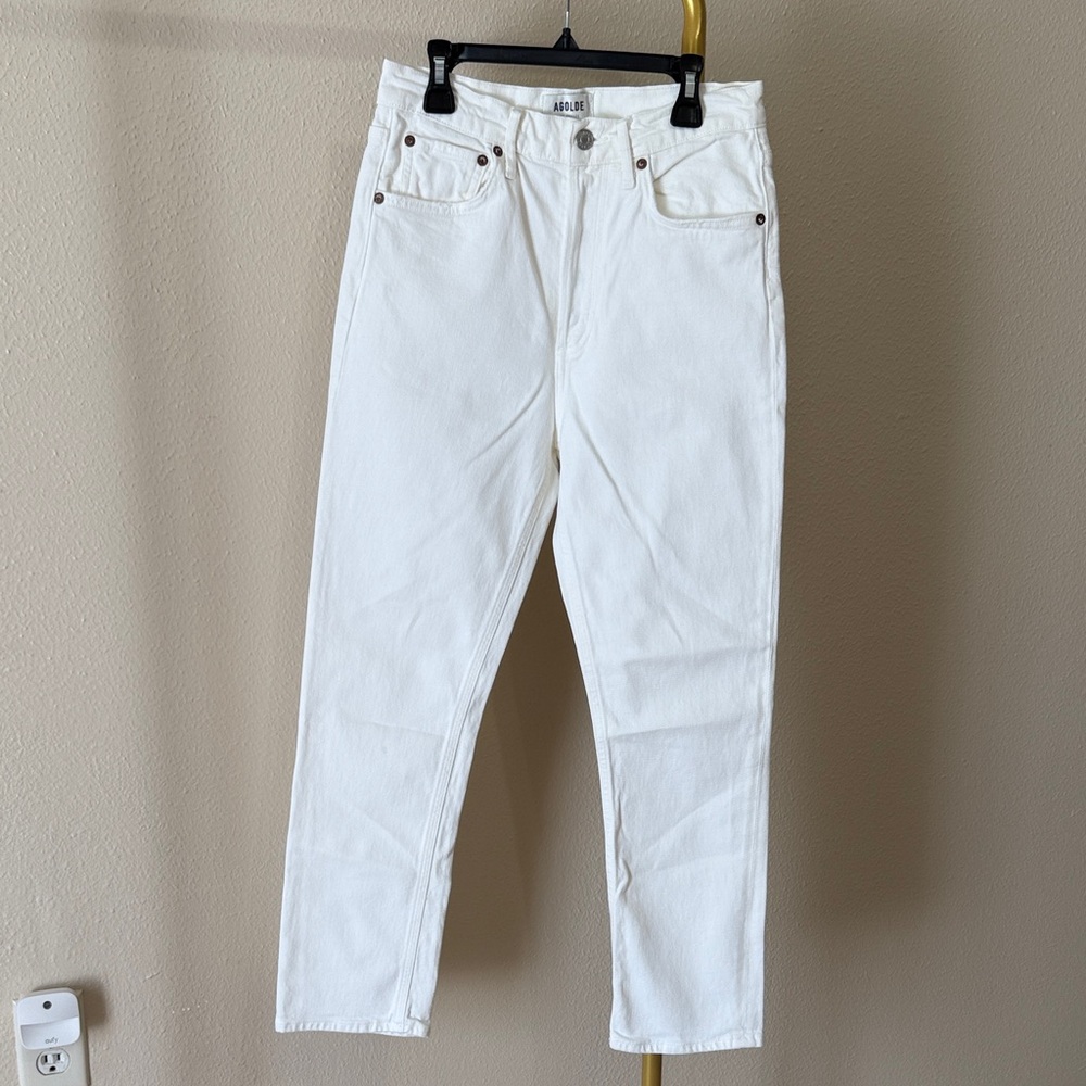 Agolde Straight Jeans in White
